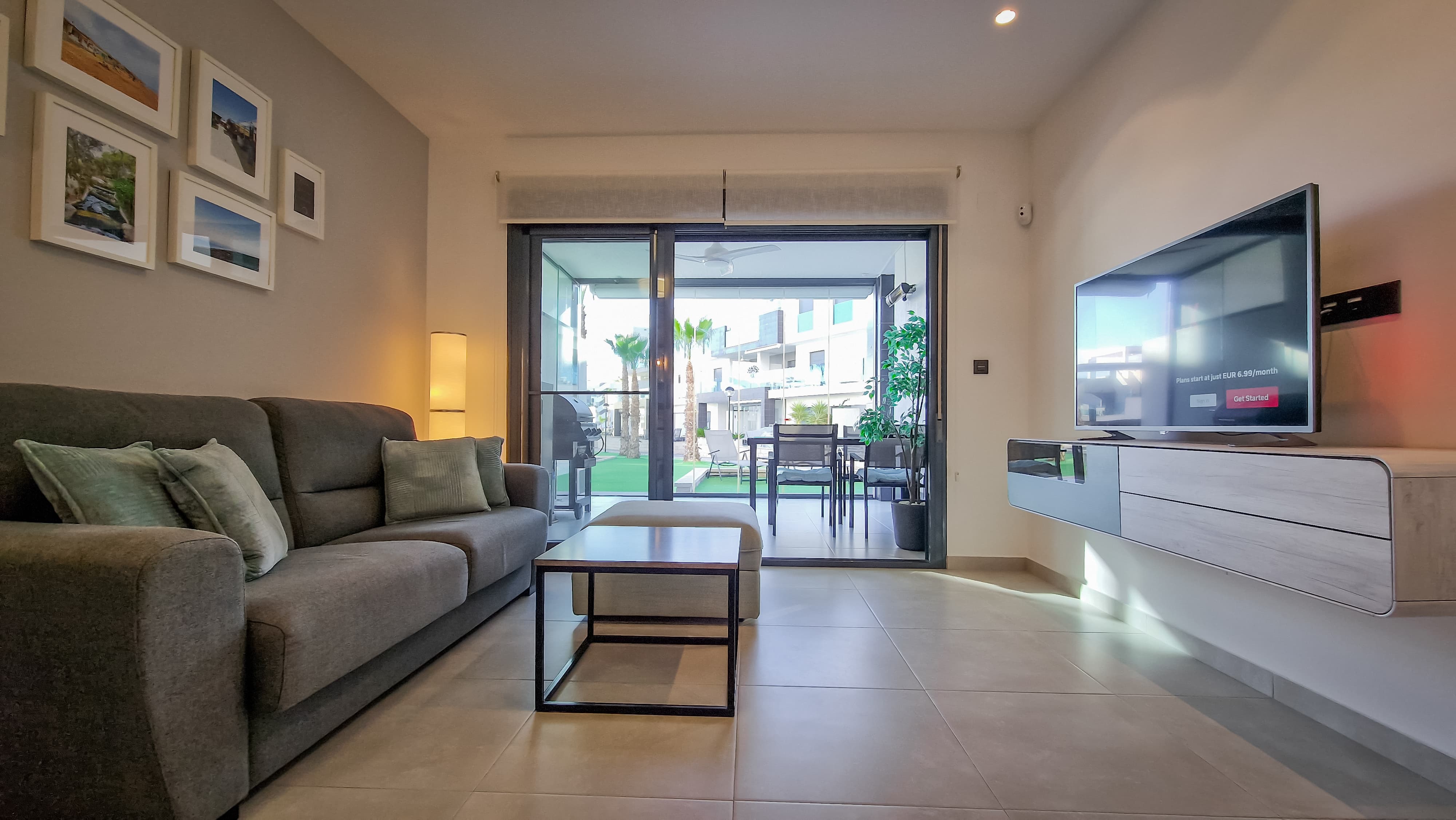 Living room & terrace view